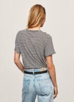 negro camiseta con estampado de rayas Pepe Jeans 06X4459 mujer - Imagen 4