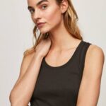 negro camiseta de canalé con manga sisa Pepe Jeans 06X4440 mujer