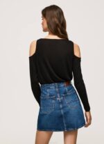 negro camiseta de manga larga con tirantes Pepe Jeans 06X4399 mujer - Imagen 4