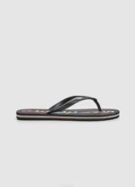 negro Chanclas de playa con letras de rastrillo Pepe Jeans 06X4697 mujer
