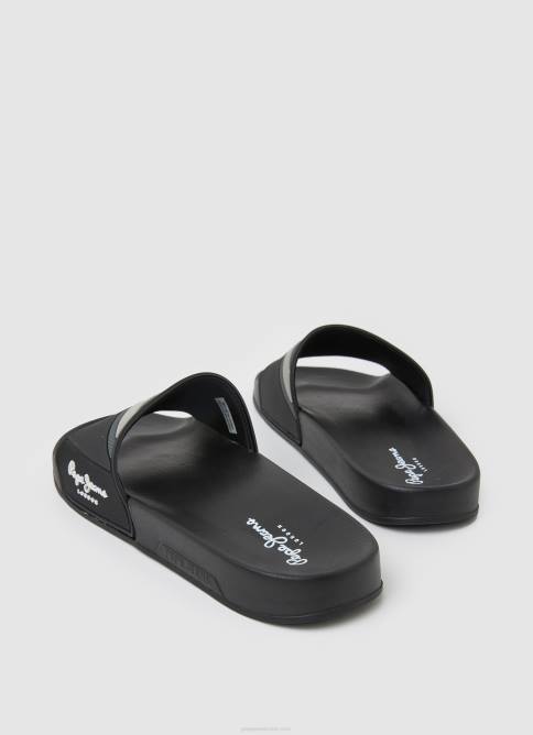 negro chanclas de playa con textura deslizante Pepe Jeans 06X41263 hombres - Imagen 4