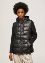 negro chaqueta acolchada con acabado mate Pepe Jeans 06X4121 mujer