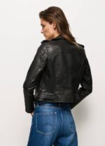 negro chaqueta motera con hombreras hombreras Pepe Jeans 06X4116 mujer - Imagen 4