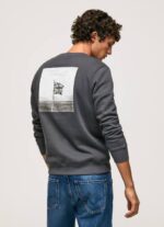 negro lavado jersey con estampado fotográfico Pepe Jeans 06X4885 hombres - Imagen 4