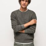 negro lavado jersey de punto gofrado Pepe Jeans 06X4854 hombres