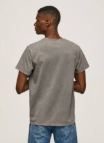 negro lavado playera con logo estampado Pepe Jeans 06X4927 hombres - Imagen 4