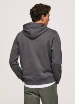 negro lavado sudadera con capucha de algodón Pepe Jeans 06X4875 hombres - Imagen 4