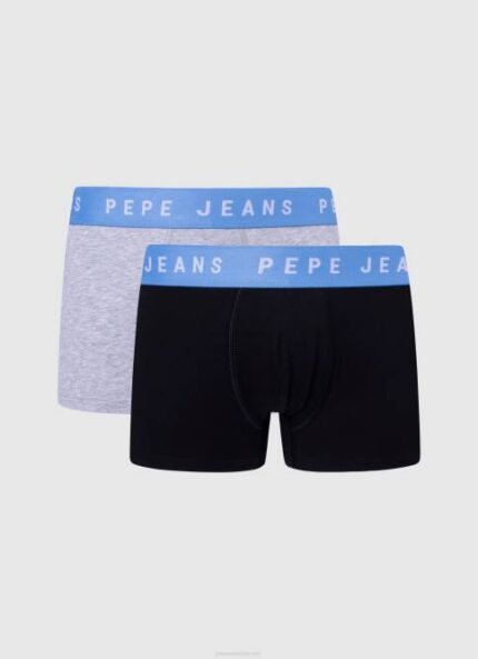 negro Pack de 2 bóxers de algodón elástico Pepe Jeans 06X41143 hombres
