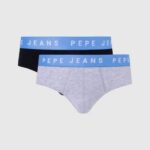 negro Pack de 2 braguitas de algodón elástico Pepe Jeans 06X41152 hombres