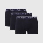 negro Pack de 3 bóxers de algodón elástico Pepe Jeans 06X41161 hombres