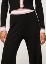 negro pantalones de punto de canalé Pepe Jeans 06X4306 mujer - Imagen 4
