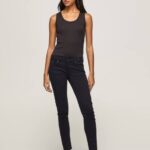 negro pantalones pitillo clásicos Pepe Jeans 06X4297 mujer