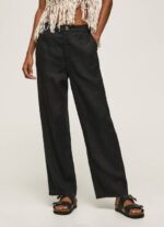 negro pantalones rectos de tejido fluido Pepe Jeans 06X4291 mujer - Imagen 2