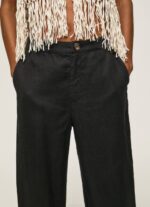 negro pantalones rectos de tejido fluido Pepe Jeans 06X4291 mujer - Imagen 3