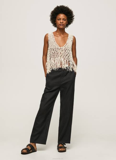 negro_pantalones_rectos_de_tejido_fluido_pepe_jeans_06x4291_mujer.jpg negro pantalones rectos de tejido fluido Pepe Jeans 06X4291 mujer - Imagen 1