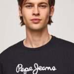 negro playera con logo estampado Pepe Jeans 06X41019 hombres