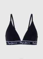 negro sujetador de algodón elástico Pepe Jeans 06X4548 mujer