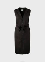negro vestido con cuello de solapa Pepe Jeans 06X4224 mujer - Imagen 5
