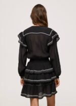 negro vestido corto con detalles bordados Pepe Jeans 06X4190 mujer - Imagen 4