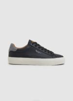 negro zapatillas yogi originales de piel Pepe Jeans 06X41183 hombres