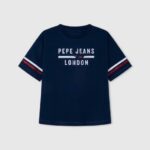 océano playera boxy con logo estampado Pepe Jeans 06X41448 chica