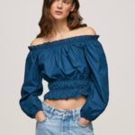 océano top corto de popelina de algodón Pepe Jeans 06X4360 mujer