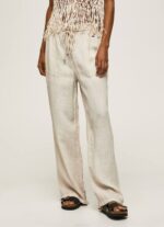 piedra pantalones palazzo de lino Pepe Jeans 06X4301 mujer - Imagen 2