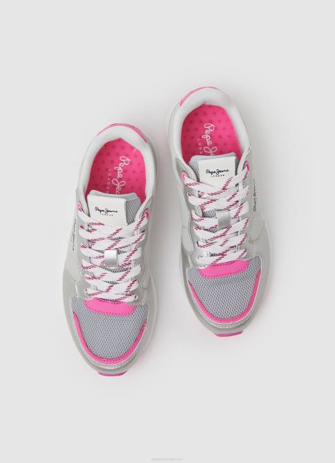 plata zapatillas deportivas york metalizadas Pepe Jeans 06X41333 chica - Imagen 2