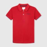 rojo polo de piqué con logo bordado Pepe Jeans 06X41672 chico