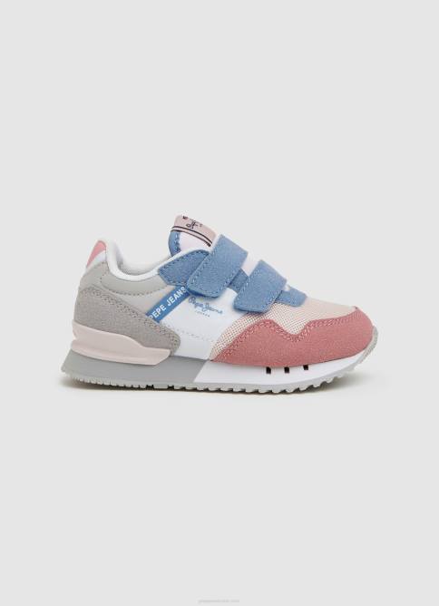 rosa_lavada_zapatillas_london_basic_combinadas_pepe_jeans_06x41313_chica.jpg rosa lavada zapatillas london basic combinadas Pepe Jeans 06X41313 chica - Imagen 1