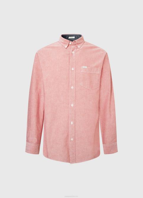 rosa nublado camisa oxford de corte estándar Pepe Jeans 06X41048 hombres - Imagen 5