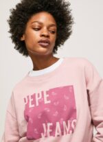rosa nublado jersey de algodón con logo Pepe Jeans 06X4285 mujer - Imagen 3
