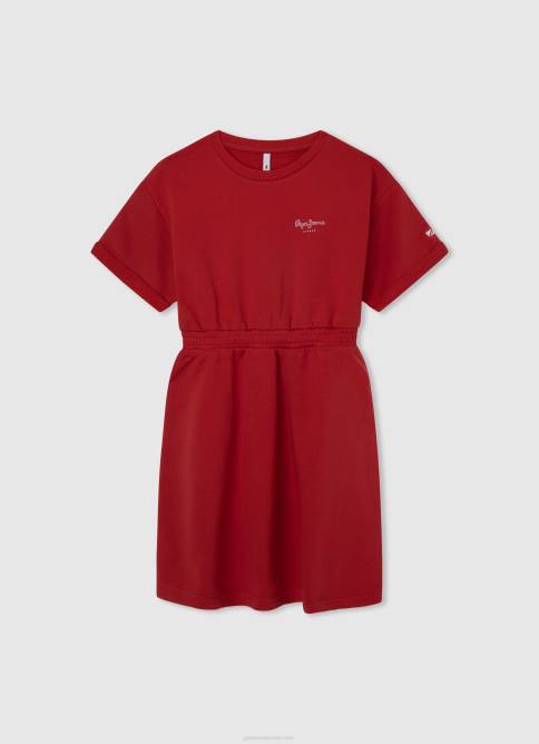 Rosa suave vestido corto con rayas degradadas Pepe Jeans 06X41392 chica - Imagen 4