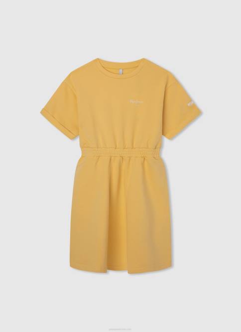 Rosa suave vestido corto con rayas degradadas Pepe Jeans 06X41392 chica - Imagen 5