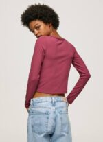 rubor oscuro camiseta asimétrica de manga larga Pepe Jeans 06X4425 mujer - Imagen 4