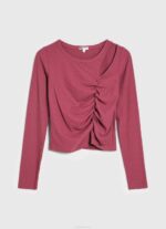 rubor oscuro camiseta asimétrica de manga larga Pepe Jeans 06X4425 mujer - Imagen 5