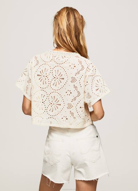 suero de la leche blusa con detalles calados decorativos Pepe Jeans 06X4327 mujer - Imagen 5