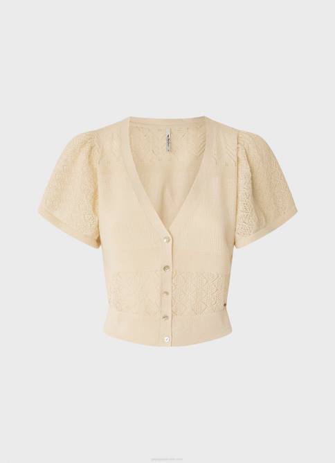 suero de la leche cárdigan de punto fino calado Pepe Jeans 06X4265 mujer - Imagen 5